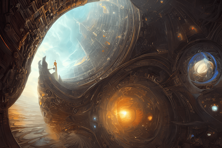 Landscape generated with Stable Diffusion